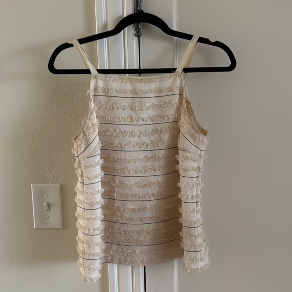 Anthropologie Cream Textured Camisole